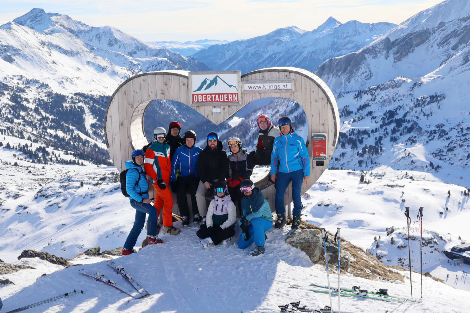 Exkursion Obertauern Skifahren Gruppenfoto
